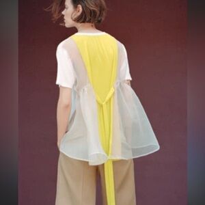 Zara organza back T-shirt